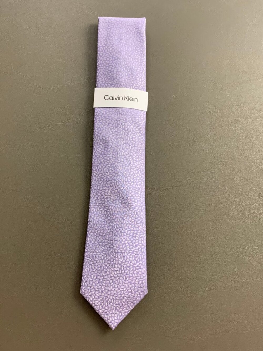 Calvin Klein Men's 3'' Polyester and Silk Neck Tie, Lilac Bonnie Floral, OS